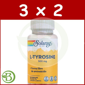 Pack 3x2 L-Tyrosina 500Mg. 50 Cápsulas Solaray