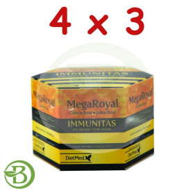 Pack 4x3 Megaroyal Inmunitas 20 Ampollas Dietmed