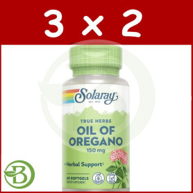 Pack 3x2 Oil Oregan 150Mg. 60 Perlas Solaray