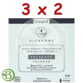 Pack 3x2 Aceite Esencial Incienso Cosmos Organic 5Ml Vitaroms Drasanvi