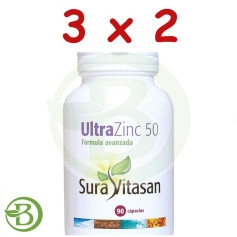 Pack 3x2 Ultra Zinc 50 90 Cápsulas Sura Vitasan