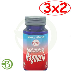 Pack 3x2 Bisglicinato De Magnesio 90 Capsulas Vegetales Ynsadiet