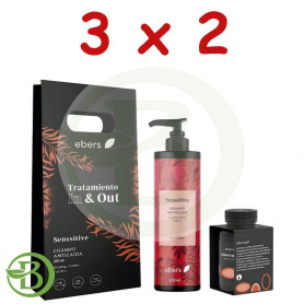 Pack 3x2 Estuche Tratamiento Capilar In & Out 30 Perlas+250Ml Ebers