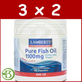 Pack 3x2 ACEITE PESCADO 1100Mg. 120 CÁPSULAS LAMB