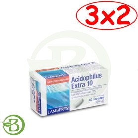 Pack 3x2 Acidophilus Extra 10 60 Cápsulas Lamberts