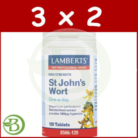 Pack 3x2 HIPERICO HIERBA SAN JUAN 120 CAPSULAS LAMBERTS