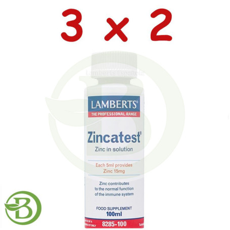 Pack 3x2 Zincatest 100Ml. Lamberts