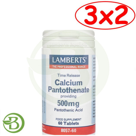 Pack 3x2 Vitamina B5 (Pantotenato de Calcio) Lamberts