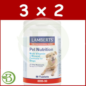 Pack 3x2 Pet Nutrition (Multivit. y Minerales para Perros) 90 Tabletas Lamberts