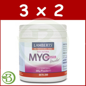 Pack 3x2 Myo Inositol 200Gr. Lamberts