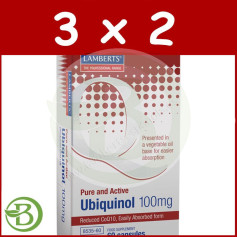 Pack 3x2 Ubiquinol 100Mg. 60 Cápsulas Lamberts