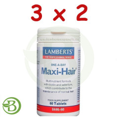 Pack 3x2 Maxi Hair 60 Capsulas Lamberts