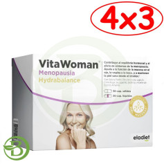 Pack 4x3 Vitawoman Menopausia Hydrabalance 30 Capsulas Eladiet