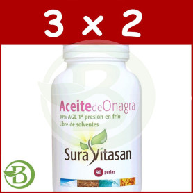 Pack 3x2 Aceite de Onagra 90 Perlas Sura Vitasan