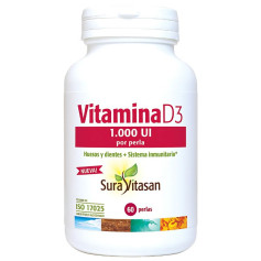 Vitamina D3 1.000Ui 60 Perlas Sura Vitasan